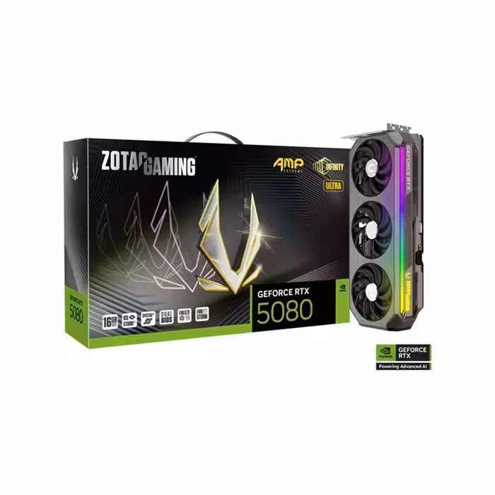 کارت گرافیک گیمینگ زوتک مدل GeForce RTX5080 AMP Extreme INFINITY ULTRA 16GB GDDR7