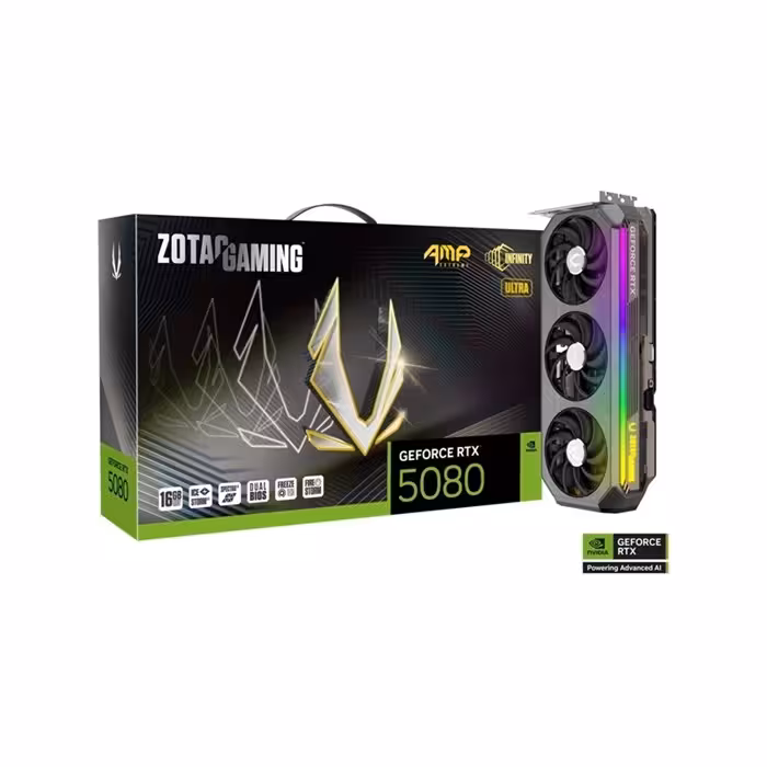 کارت گرافیک گیمینگ زوتک مدل GeForce RTX5080 AMP Extreme INFINITY ULTRA 16GB GDDR7