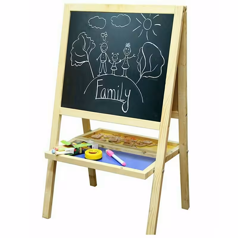 خرید تخته دو طرفه وایت برد و گچی چوبی سایز کوچک