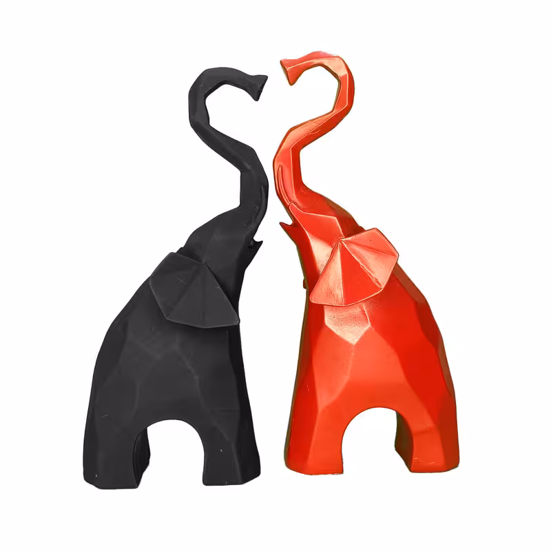 مجسمه دکوری مدل فیل مجموعه دو عددی