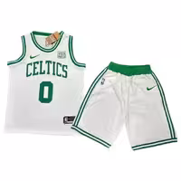 پیراهن شورت بسکتبالی بوستون سلتیک سفید 2026 شماره 0