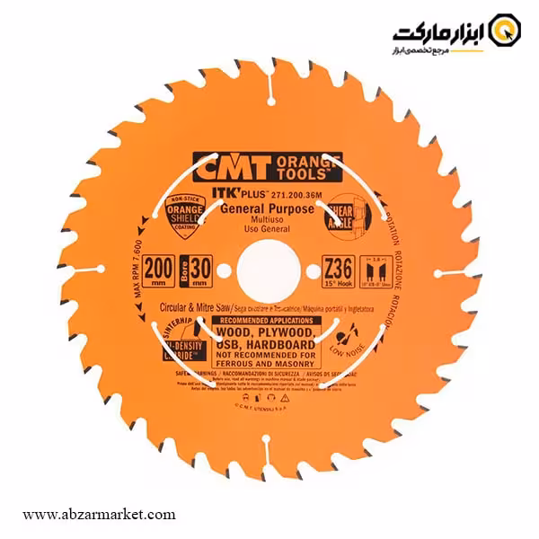 تیغ اره الماسه چوب بر سی ام تی 200x36 مدل 271.200.36M