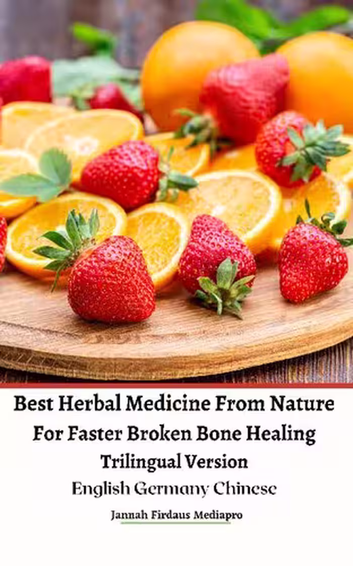 خرید و دانلود نسخه کامل کتاب Best Herbal Medicine From Nature For Faster Broken Bone Healing Trilingual Version English Germany Chinese