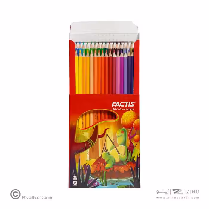 مدادرنگی36رنگ (شش گوش) جعبه مقوایی فکتیس