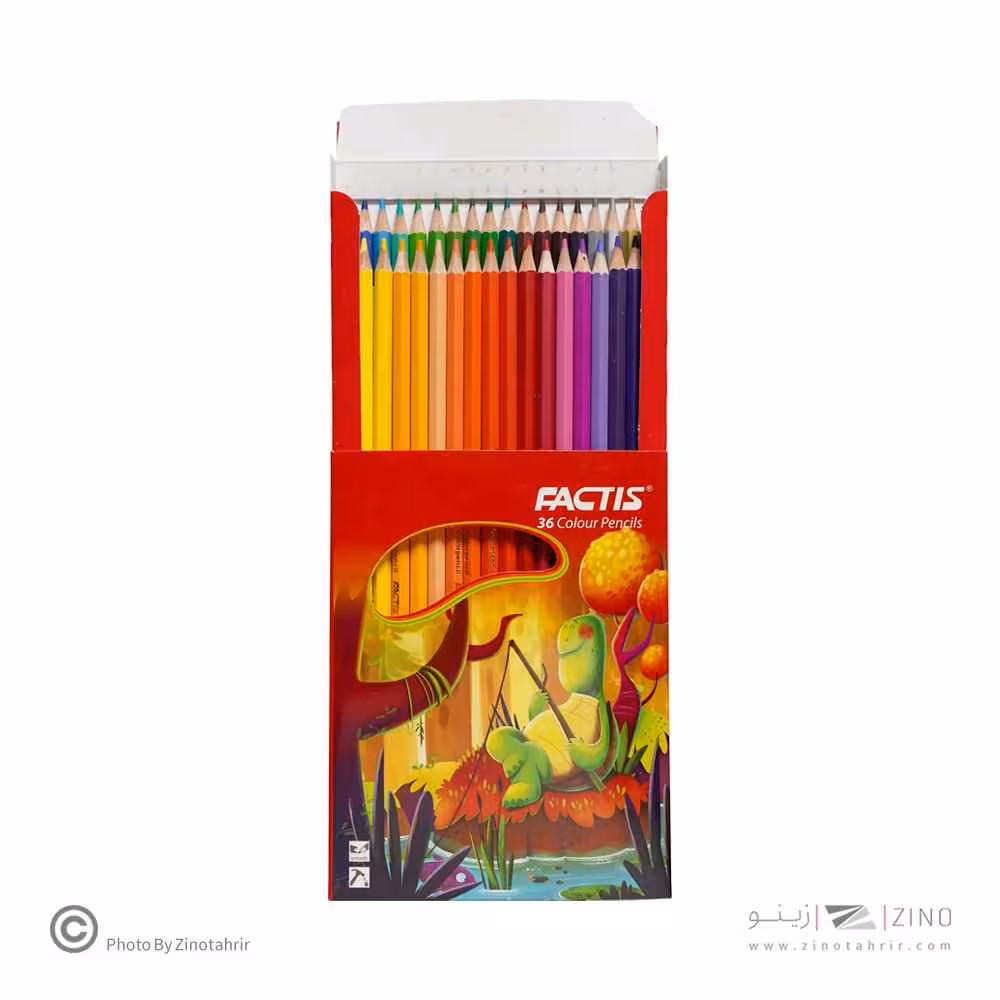 مدادرنگی36رنگ (شش گوش) جعبه مقوایی فکتیس
