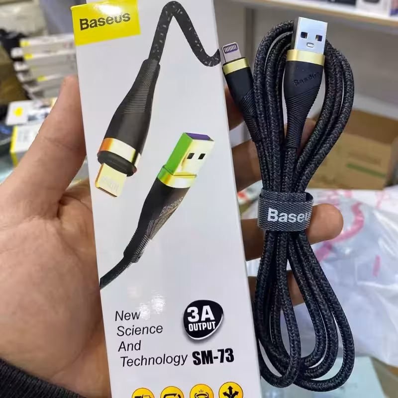 کابل شارژ و دیتای اپل  اصلی بیسوس