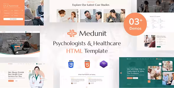 دانلود قالب Medunit قالب HTML خدمات روانشناسی و پزشکی