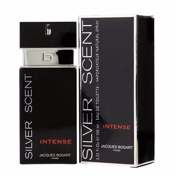 ادو تویلت مردانه ژاک بوگارت مدل سیلور سنت اینتنس Silver Scent Intense حجم 100 میلی لیتر | Jacques Bogart Silver Scent Intense Eau De Toilette For Men 100 ml