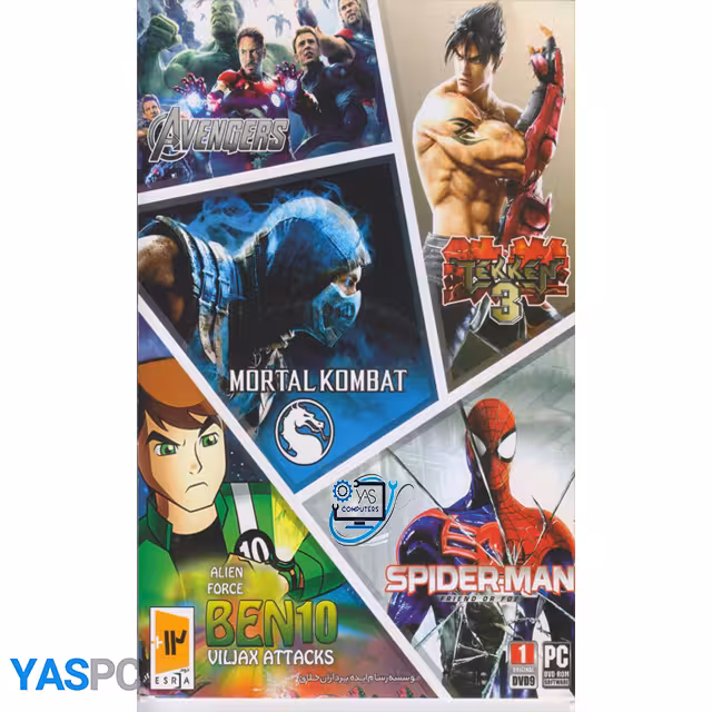 مجموعه بازی های AVNGERS , TEKKEN , MORTAL KOMBAD , SPIDER MAN , BEN10 برای pc