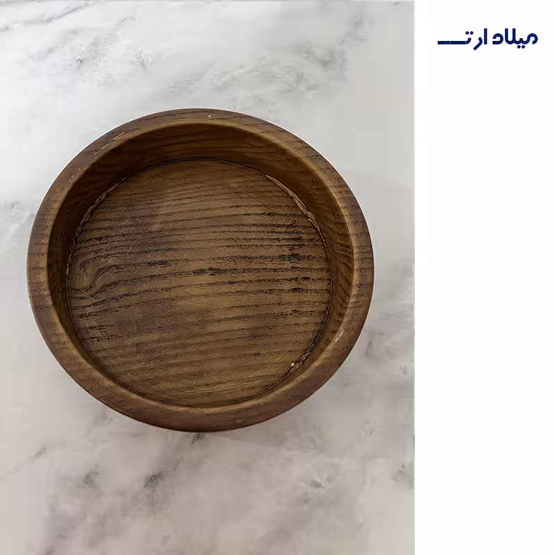 ظروف بتنی کاسه قطر 18 طرح چوب