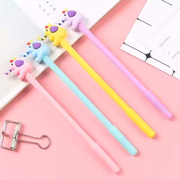 روان نویس طرح فیل عروسکی Kawaii Elephant Pen with Black Ink
