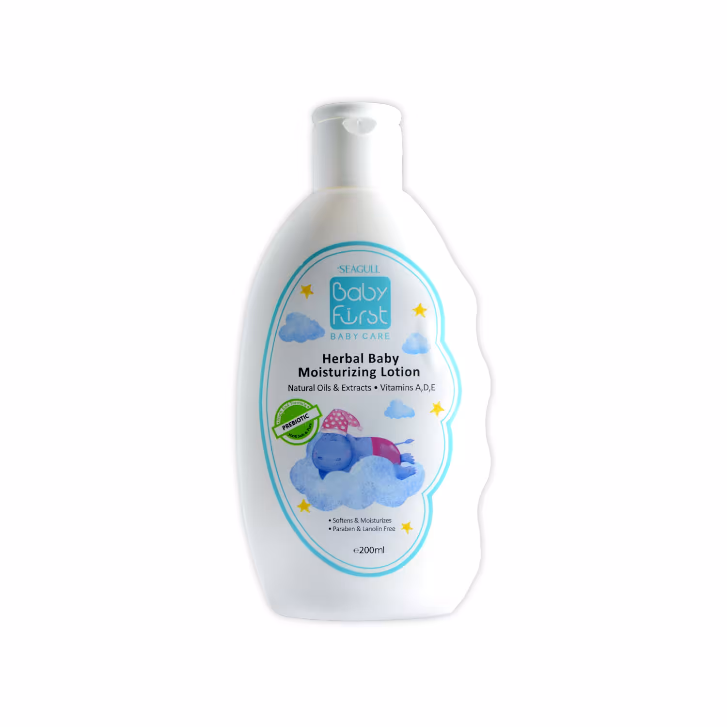 لوسیون مرطوب‌ کننده گیاهی کودک بیبی فرست سی گل SEAGULL حجم 200 میلی