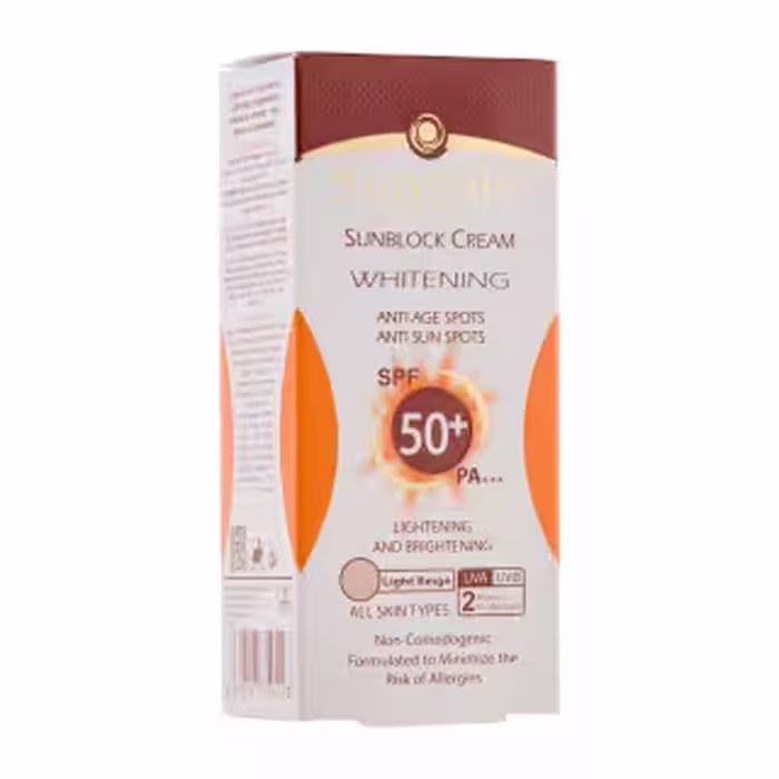 کرم ضد آفتاب سان سیف روشن کننده پوست SPF50 رنگی(بژ روشن)