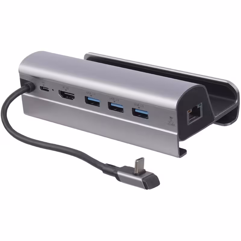 هاب 6 پورت تایپ سی به USB 3.0/HDMI/LAN/Type-C PD 60W آیفورتک مدل HC-86