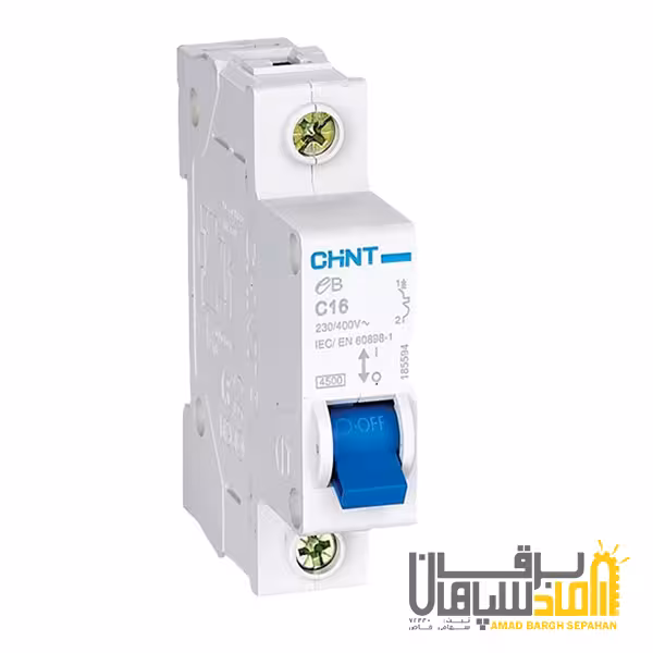 کلید مینیاتوری،تک پل،تک فاز 16 آمپر،4/5 کیلو آمپر، چینت سری EB-1P C