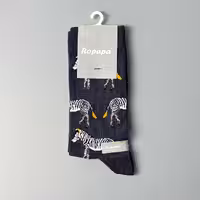 جوراب ساقدار روپاپا طرح خاکستری Zebra