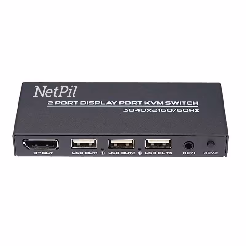 کی وی ام سوئیچ 2 پورت DisplayPort نت پیل مدل DK201