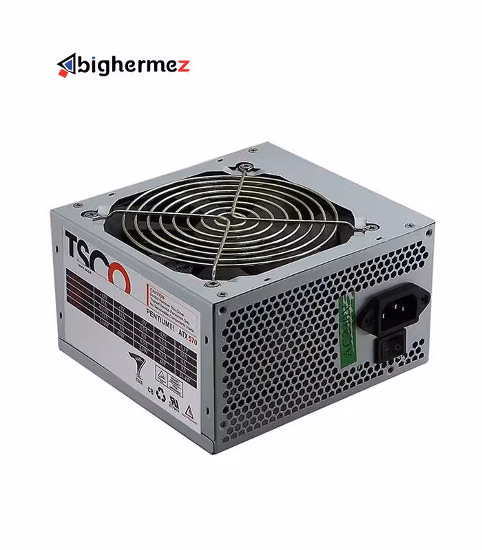 منبع تغذیه کامپیوتر تسکو مدل TP570 به همراه کابل برق