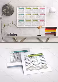 تقویم 99 لایه باز PSD | گرافیک با طعم تربچه