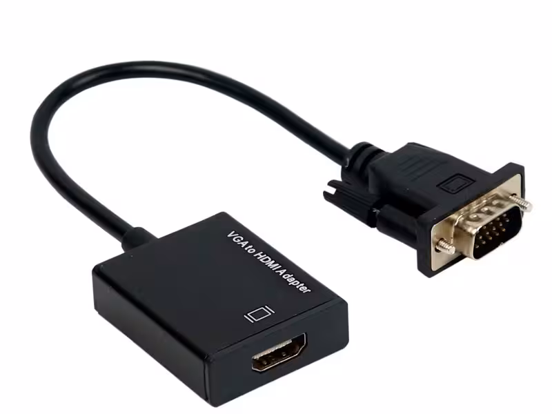تبدیل Adapter 5138 VGA To HDMI کابل صدا و کابل Micro USB