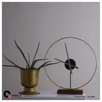 ساعت رو میزی ( چوب و فلز )