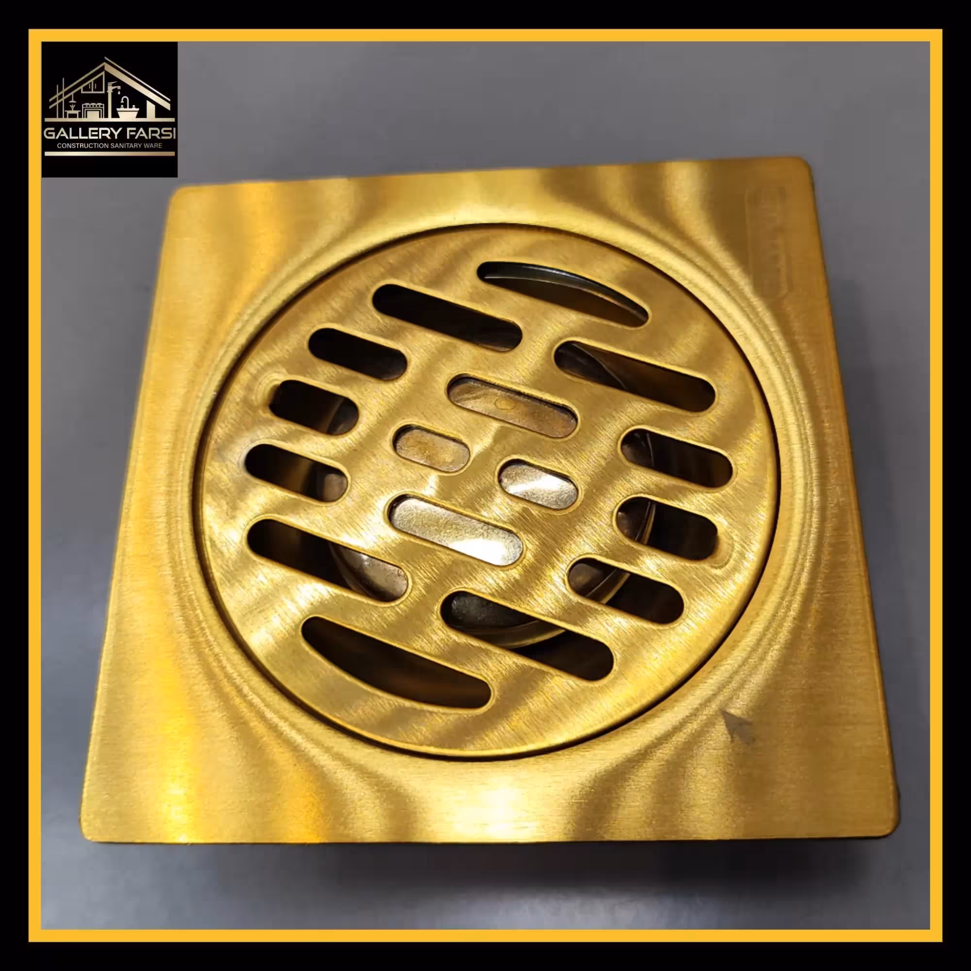 کف شور استیل سایز10*10 رنگ طلایی مات