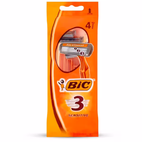 تیغ مخصوص پوست های حساس بیک ( 4 عددی )