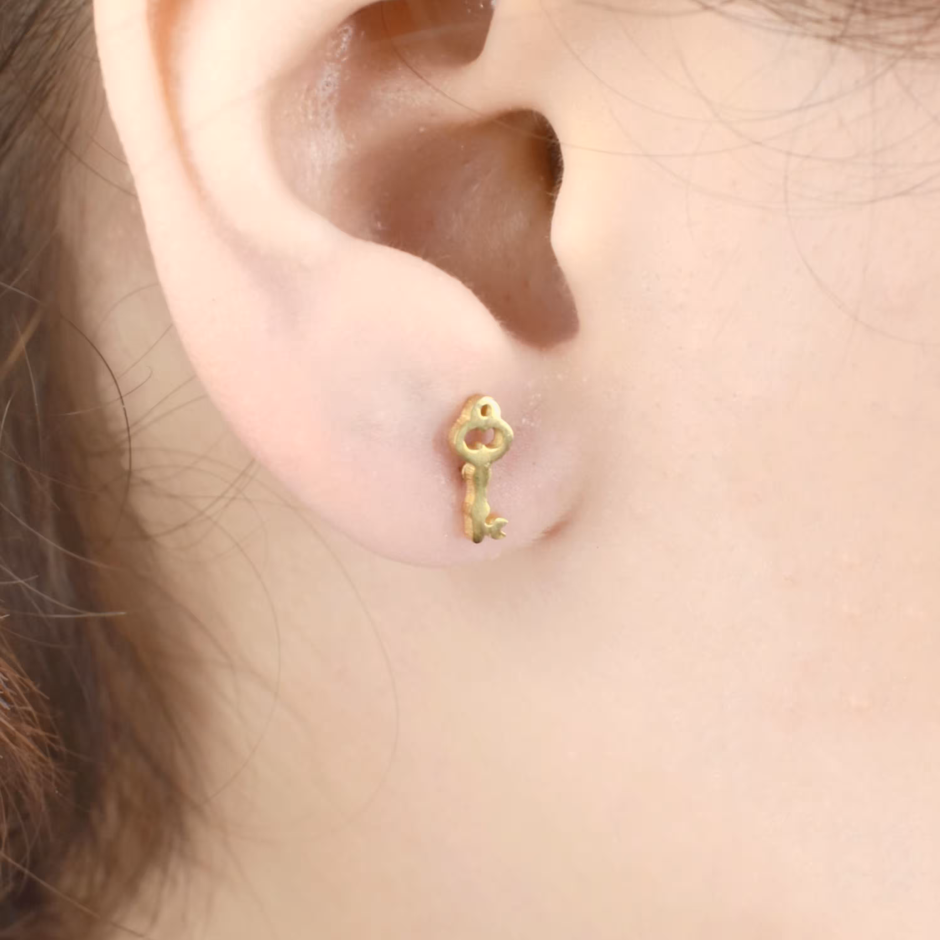 گوشواره استیل طرح کلید کد 7581