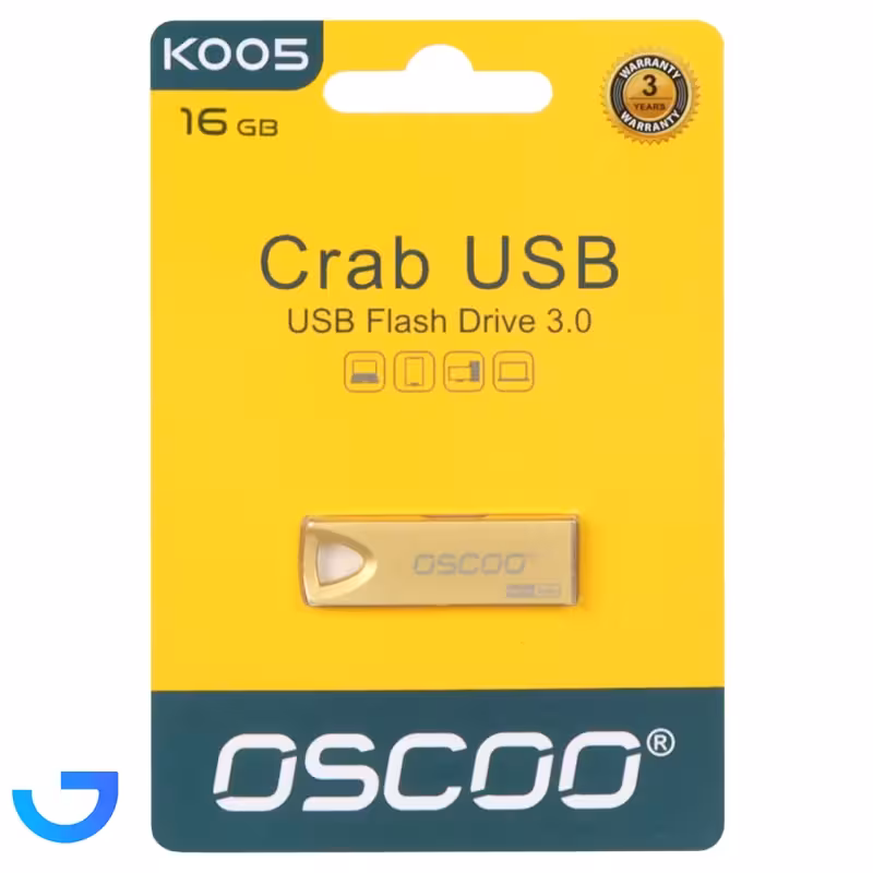 جزئیات ، قیمت و خرید فلش مموری اسکو مدل OSCOO K005 Crab USB3.0 Flash Memory - 16GB | فروشگاه آریا