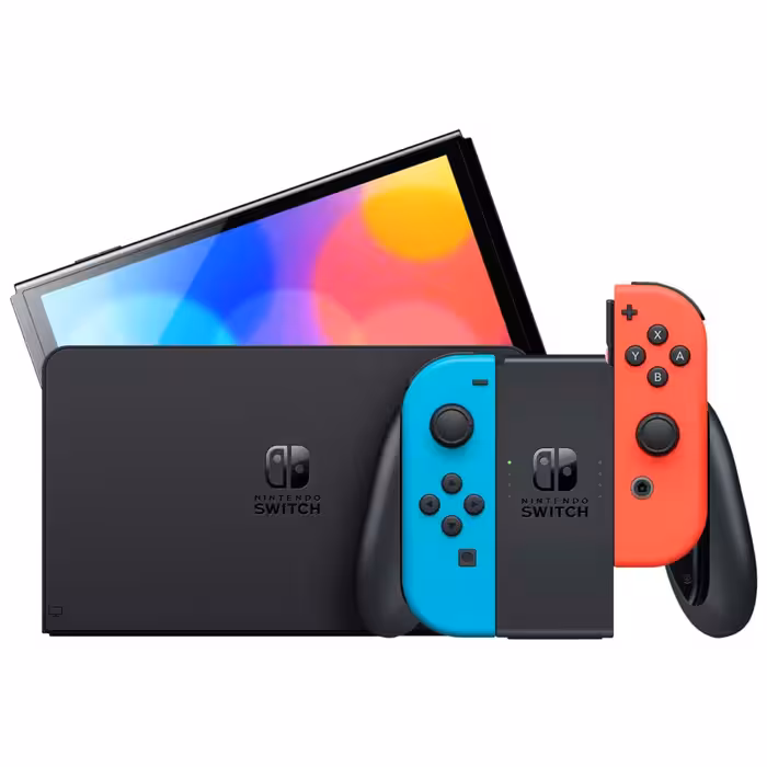 کنسول بازی نینتندو سوییچ مدل Nintendo Switch OLED Neon Red & Blue