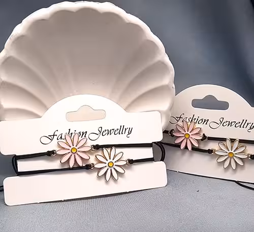 دستبند ست دونفره گل بابونه بزرگ