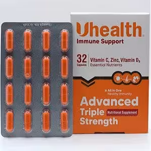 کپسول یوهلث (مکمل ویتامین C, زینک، ویتامینD3)