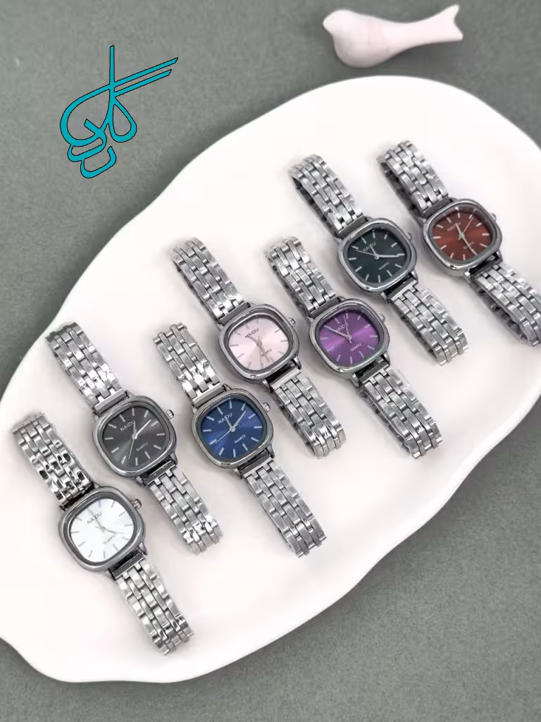 خرید ساعت زنانه نایدو بند زنجیری رنگ ثابت دارای رنگبندی صفحه مربعی کد 1923740 - ردگل