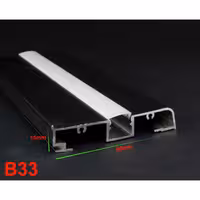 پروفیل لاین نوری کد B33 مشکی و سفید  چراغ خطی لاینر.(ارسال با باربری و هزینه ارسال بصورت پس کرایه میباشد)