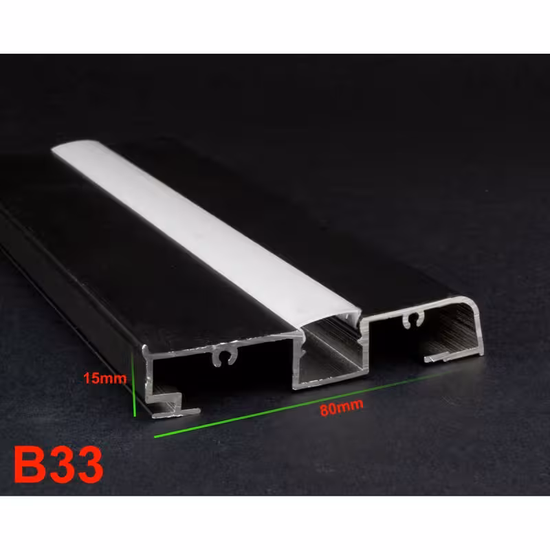 پروفیل لاین نوری کد B33 مشکی و سفید  چراغ خطی لاینر.(ارسال با باربری و هزینه ارسال بصورت پس کرایه میباشد)