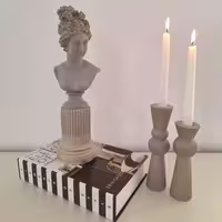 ست تندیس الیزابت استند جواهر ب همراه دو عدد شمعدان