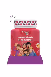 پاستیل جویدنی ویتامین D3 و کلسیم کودکان Vitago - بسته 30 عددی