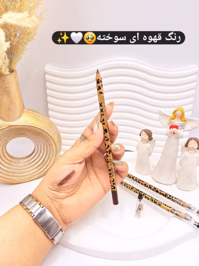 مداد چشم قهوه ای پلنگی تراش دار کد409