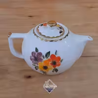 قوری طرح گل و پرنده طلا طرح چهار