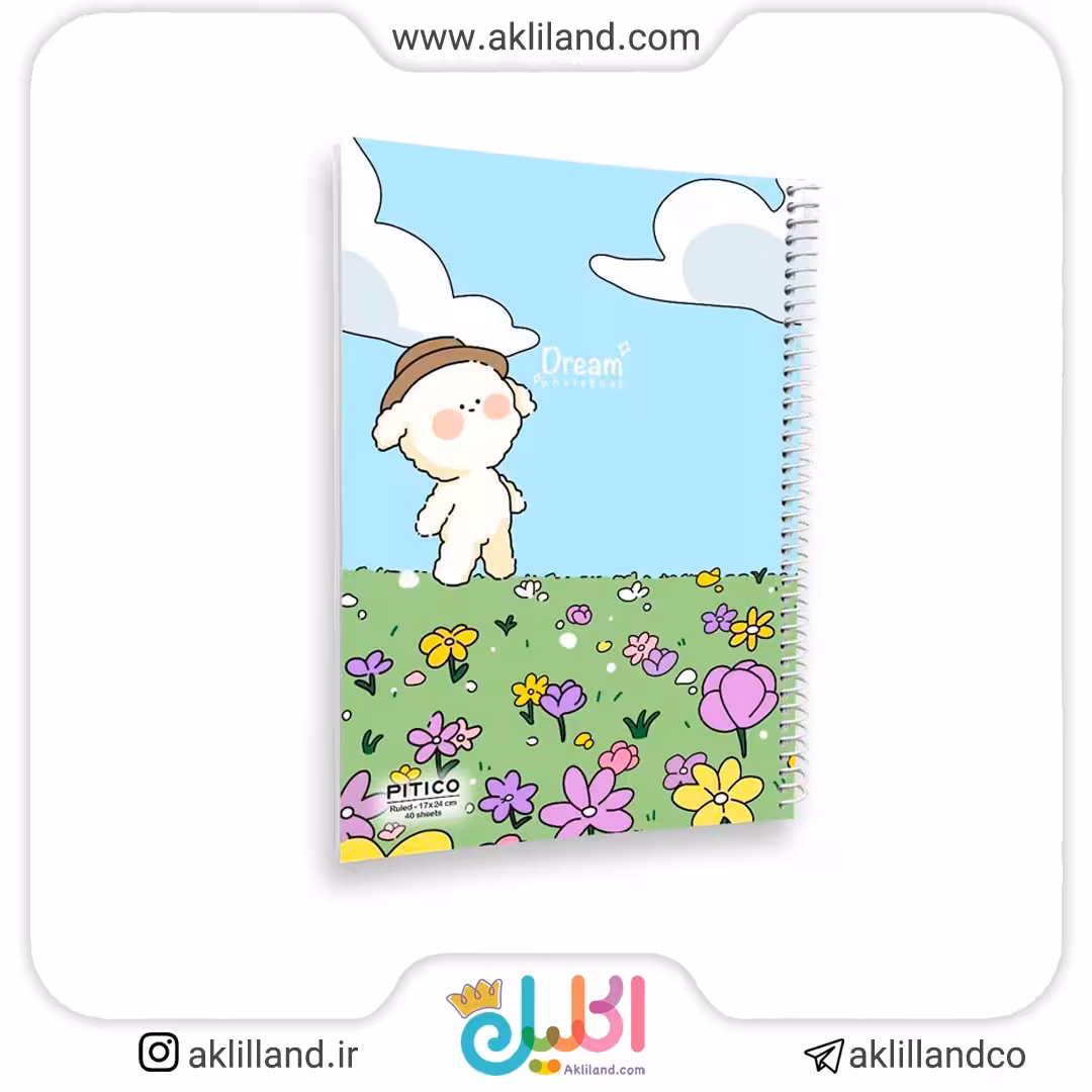 دفتر 40 برگ خط دار پیتیکو (مدل رندوم)