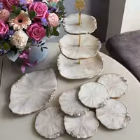 ست پذیرایی رزینی  طرح مرجان دریایی جهیزیه شیک