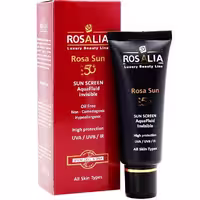 کرم ضدآفتاب بی‌رنگ رزالیا SPF50 مناسب انواع پوست حجم 40 میلی لیتر
