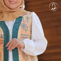 وست دلدار دوخته شده از کتان کریستال و سوزن دوزی هندی مناسب برای میهمانی ها و مراسمات رسمی 