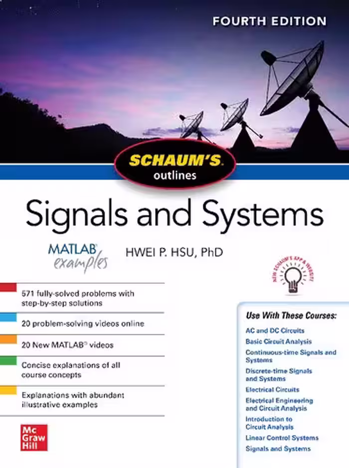 خرید و دانلود نسخه کامل کتاب Schaum's Outline of Signals and Systems