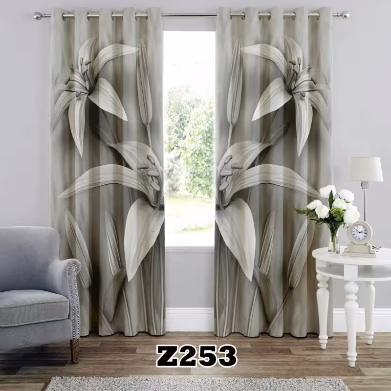 پرده سه بعدی طرح گل