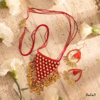 ست گردنبند و گوشواره تایلندی ( کد 003 )