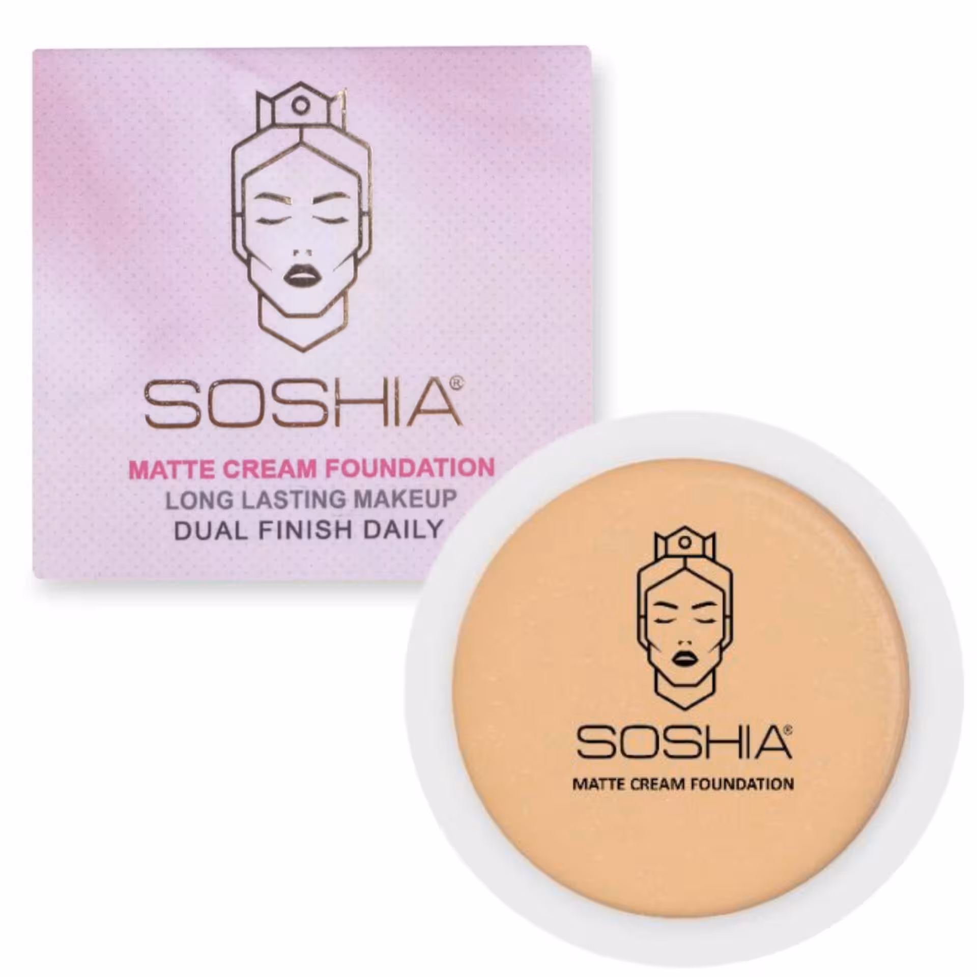 کرم گریم مات دوآل فینیش سوشیا  Soshia Dual Finish Matte Foundation