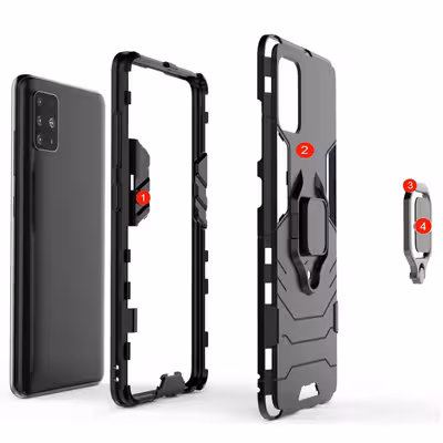 کاور کلاسیک مدل بتمنی کشویی مناسب برای گوشی موبایل سامسونگ GALAXY A33 به همراه پایه نگهدارنده