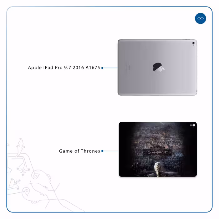 برچسب پوششی ماهوت مدل Game of Thrones مناسب برای تبلت اپل iPad Pro 9.7 2016 A1675