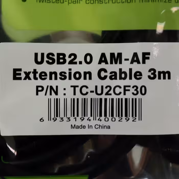  کابل افزایش طول USB 2.0 تی سی تراست مدل TC-U2CF30 طول 3 متر